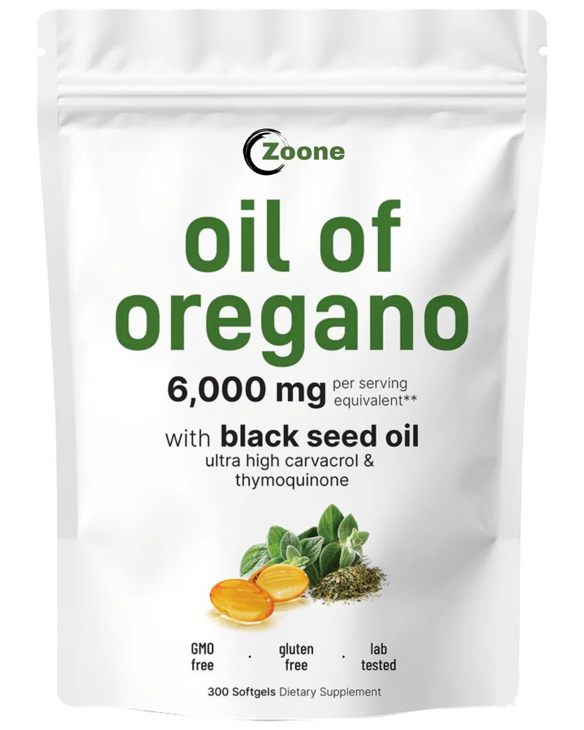 Oregano Oil with Black Seed Oil - 60 Softgels