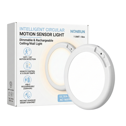 Ceiling Light with Remote -Rechargeable Motion Sensor