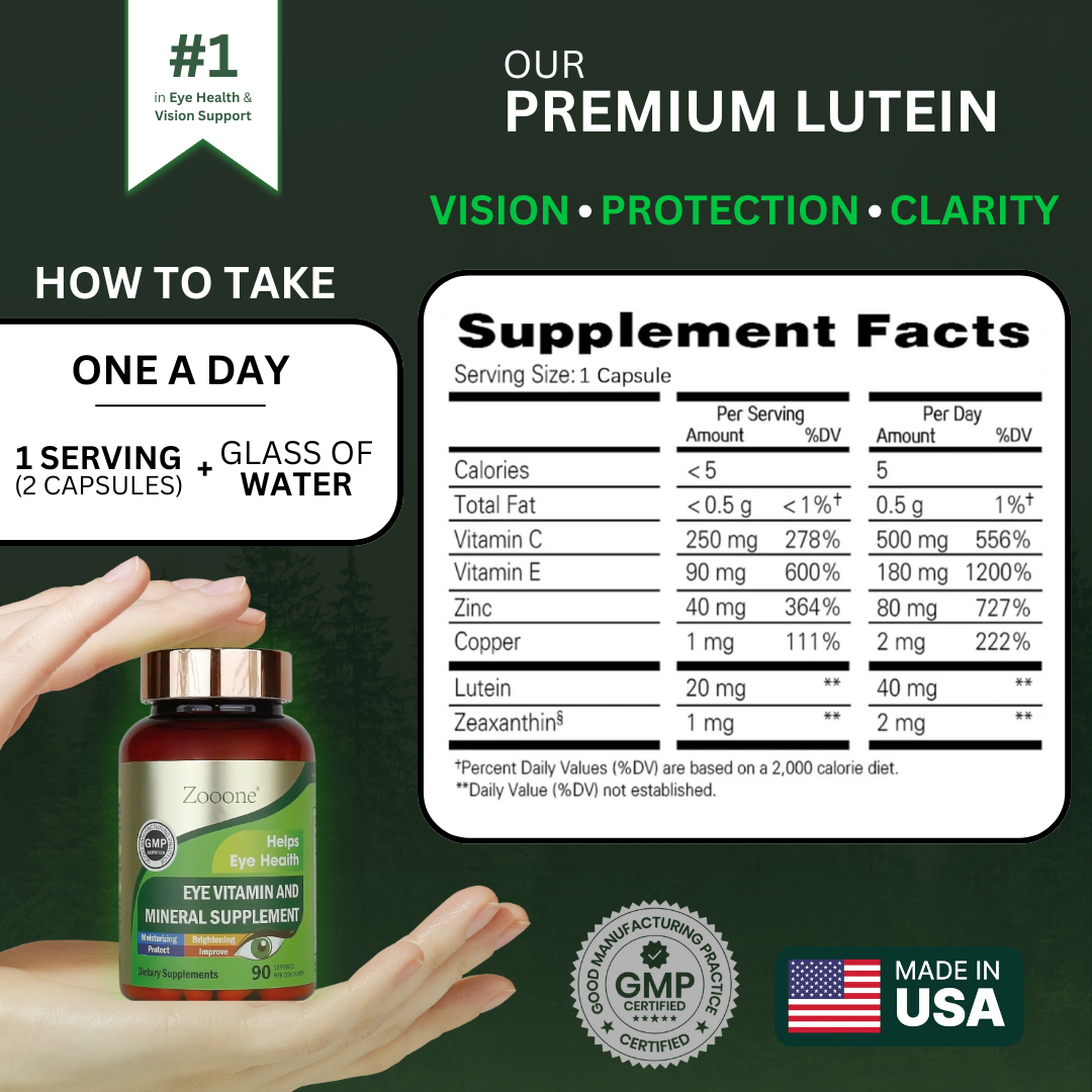 Zoone™ Lutein Eye Vitamins (NEW IMAGES)