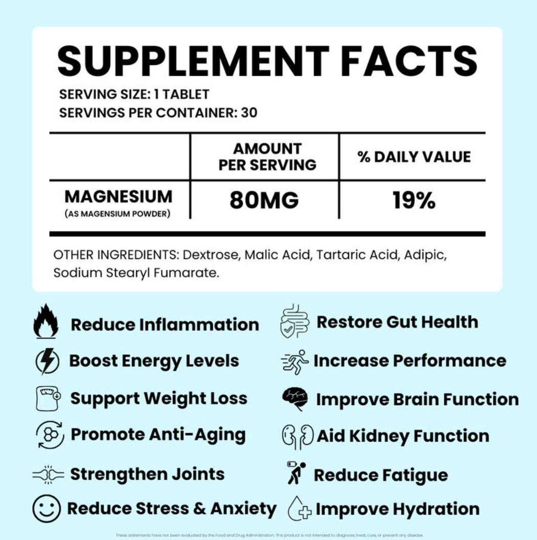 Magnesium Hydrogen Tablets